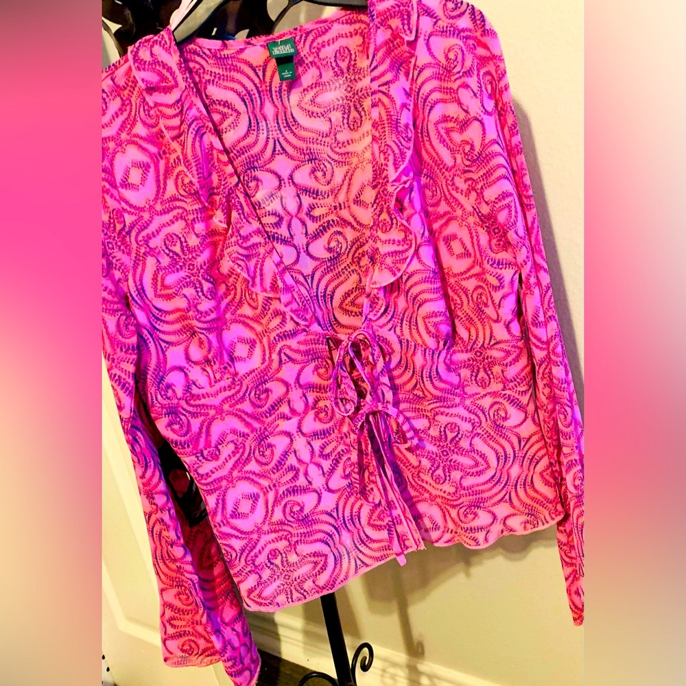 Retro Pink Blouse